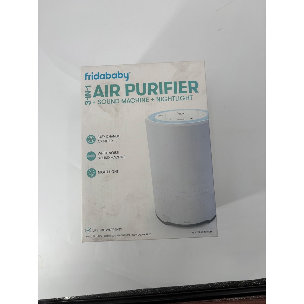 Fridababy 3-in-1 Air Purifier Sound Machine Nightlight HEPA Filter 150 Sq Ft